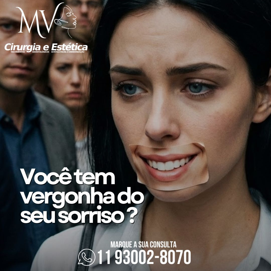 Tem vergonha do seu sorriso-marque uma consulta